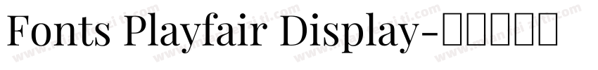 Fonts Playfair Display字体转换